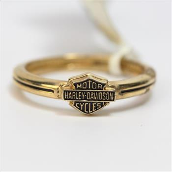 10kt Gold 2.75g Harley Davidson Ring In Box