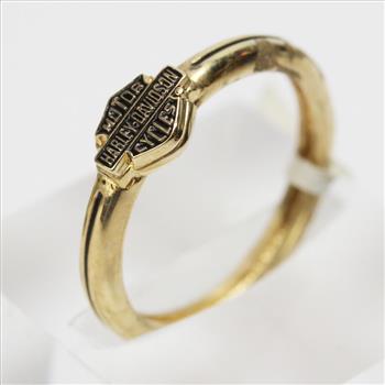 10kt Gold 2.75g Harley Davidson Ring In Box