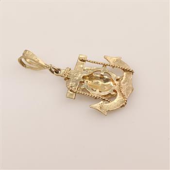 10kt Gold Anchor Pendant