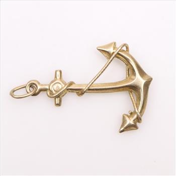 10kt Gold Anchor Pendant