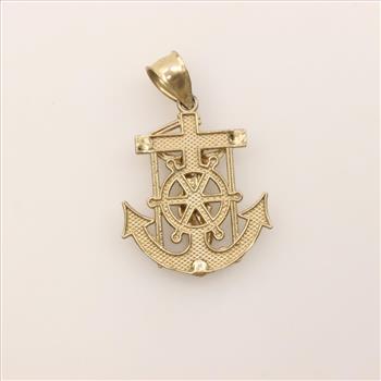 10Kt Gold Anchor Pendant