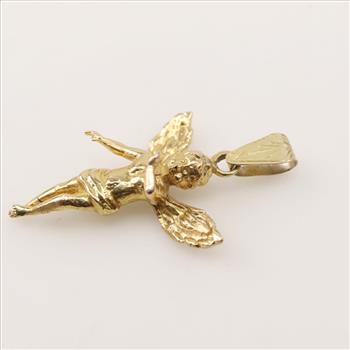 10kt Gold Angel Pendant