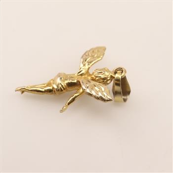 10kt Gold Angel Pendant