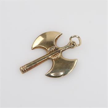 10kt Gold Axe Pendant