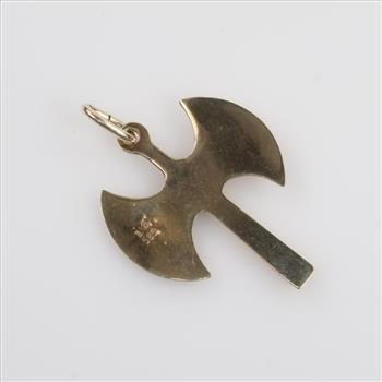 10kt Gold Axe Pendant
