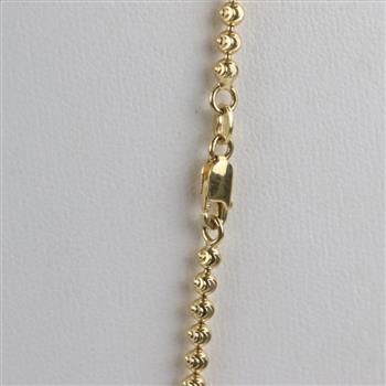 10kt Gold Beaded Chain Necklace