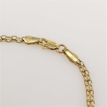 10kt Gold Bismark Chain Name Plate Bracelet