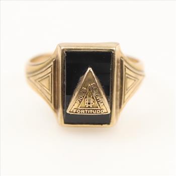 10kt Gold Black Onyx Class Ring