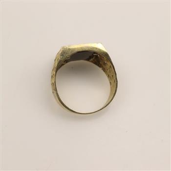10kt Gold Black Onyx Signet Ring