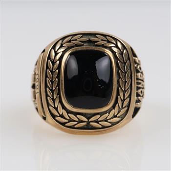 10kt Gold Black Onyx Signet Ring