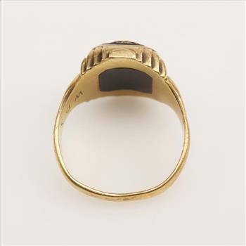 10kt Gold Black Stone Class Ring