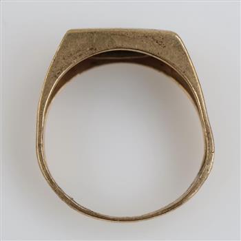 10kt Gold Black Stone Diamond Accent Ring
