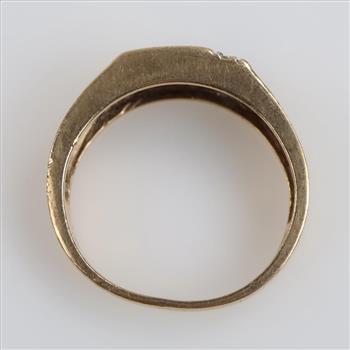 10kt Gold Black Stone Diamond Band