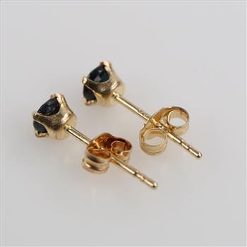 10kt Gold Black Stone Earrings