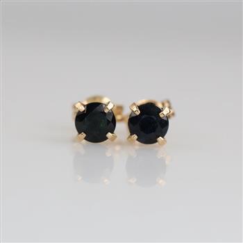 10kt Gold Black Stone Earrings