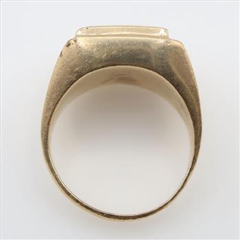 10kt Gold Black Stone Masonic Ring