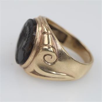 10kt Gold Black Stone Ring