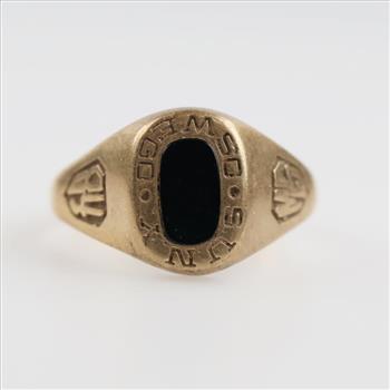 10kt Gold Black Stone Ring