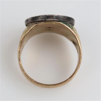 10kt Gold Blue/ Green Stones Ring