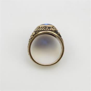 10kt Gold Blue Spinel Class Ring