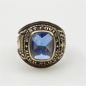 10kt Gold Blue Spinel Class Ring