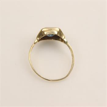 10kt Gold Blue Spinel Ring