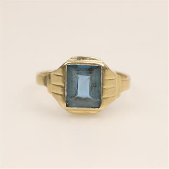 10kt Gold Blue Spinel Ring