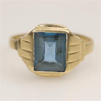 10kt Gold Blue Spinel Ring