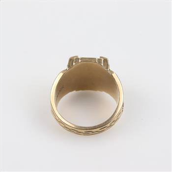 10kt Gold Blue Stone Class Ring