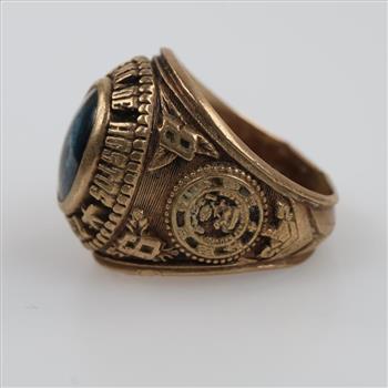 10kt Gold Blue Stone Class Ring