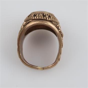 10kt Gold Blue Stone Class Ring