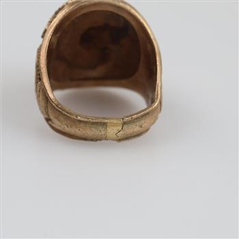10kt Gold Blue Stone Class Ring