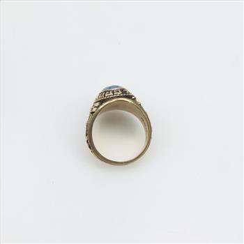 10kt Gold Blue Stone Class Ring