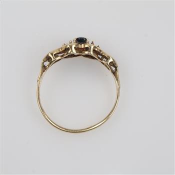 10kt Gold Blue Stone Ring