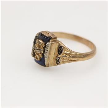 10Kt Gold Blue Stone Ring