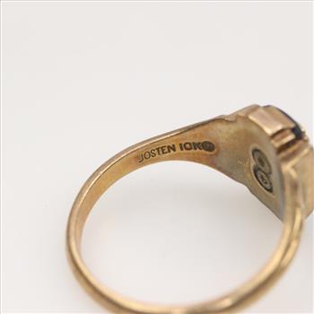 10Kt Gold Blue Stone Ring