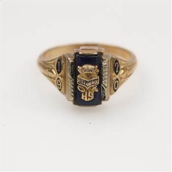 10Kt Gold Blue Stone Ring