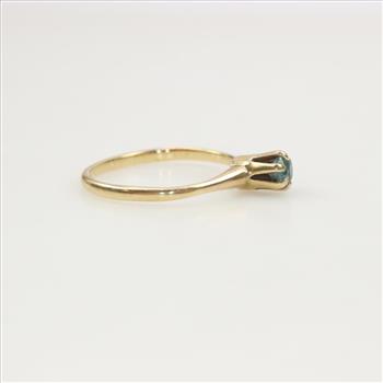 10kt Gold Blue Stone Ring