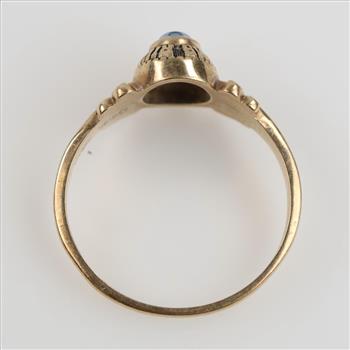 10kt Gold Blue Stone Ring
