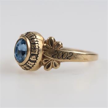 10kt Gold Blue Stone Ring