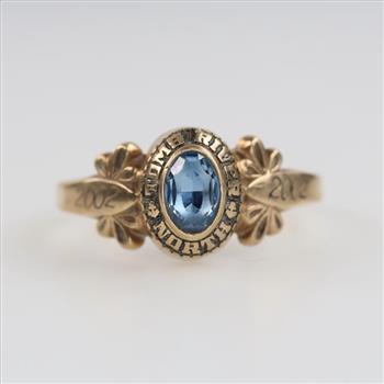 10kt Gold Blue Stone Ring