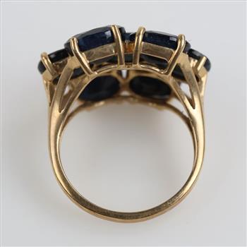 10kt Gold Blue Stone Ring
