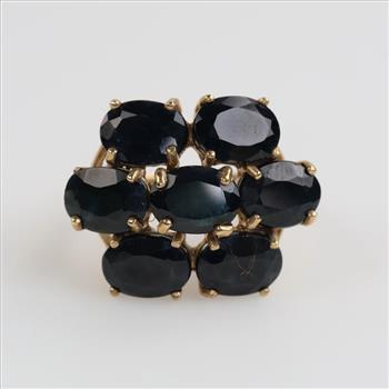 10kt Gold Blue Stone Ring