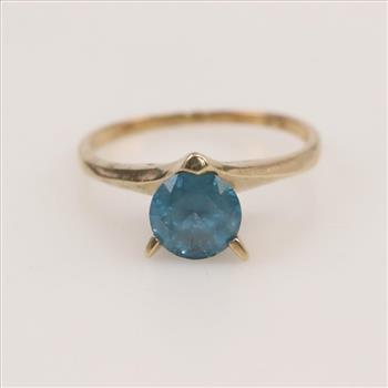 10kt Gold Blue Stone Ring