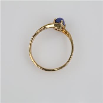 10kt Gold Blue Stone Ring