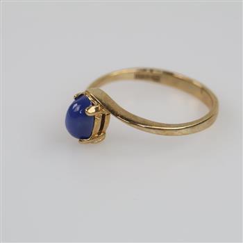 10kt Gold Blue Stone Ring
