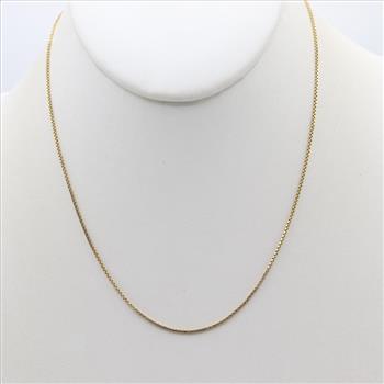 10kt Gold Box Chain Necklace