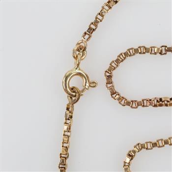 10kt Gold Box Chain Necklace