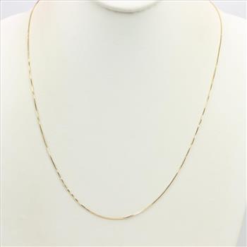 10kt Gold Box Chain Necklace