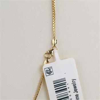 10kt Gold Box Link Necklace